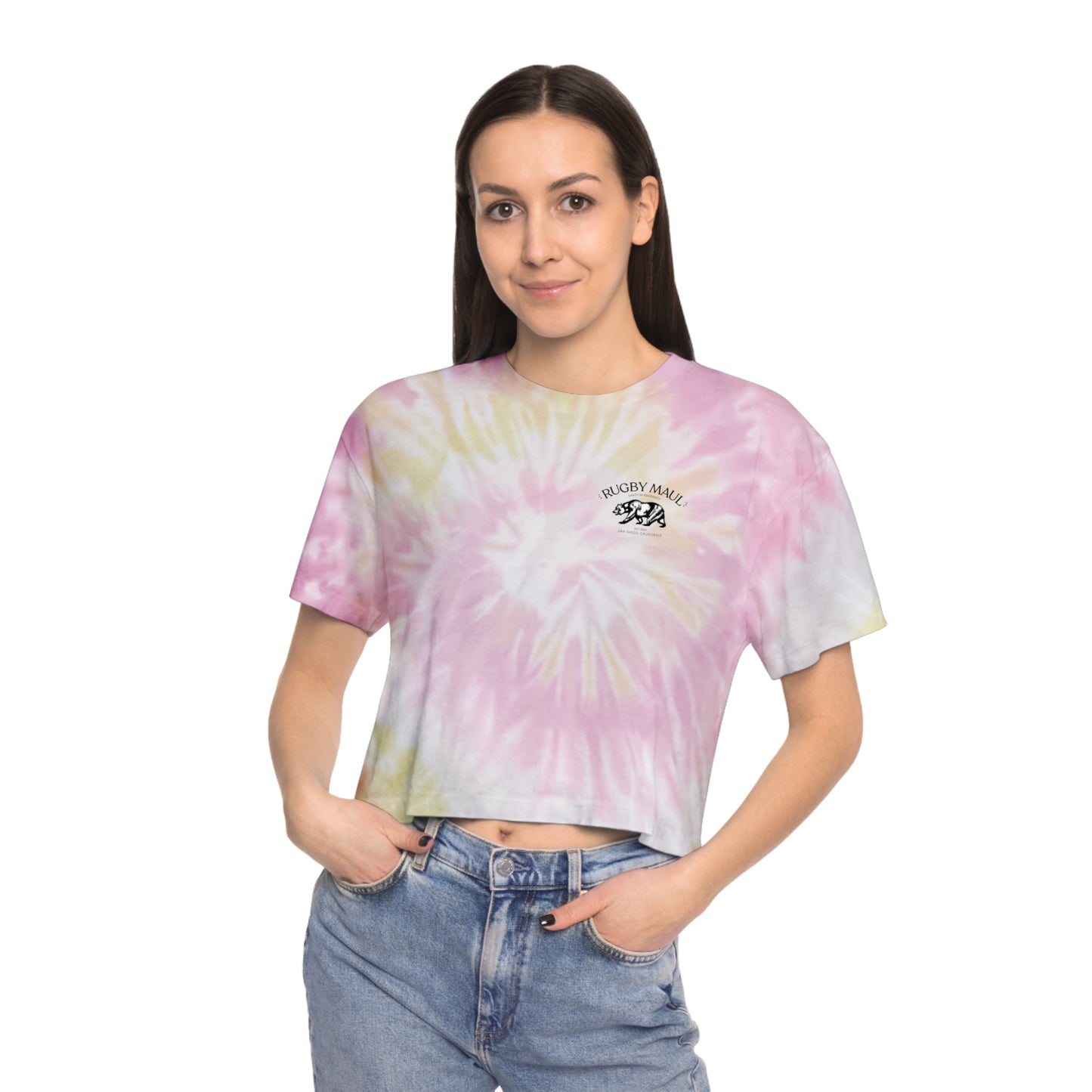 orderedSAMPLE- Colortone Women's Tie-Dye Crop Tee